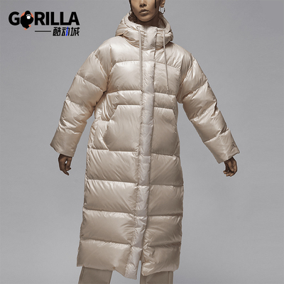 耐克女士长款过膝抗寒保暖羽绒服