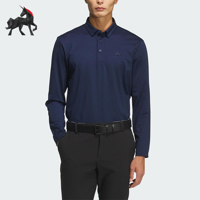 Adidas/阿迪达斯正品春秋男士透气针织高尔夫长袖POLO衫JM7117