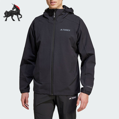 Adidas/阿迪达斯正品新款男士户外运动连帽夹克外套JI5935