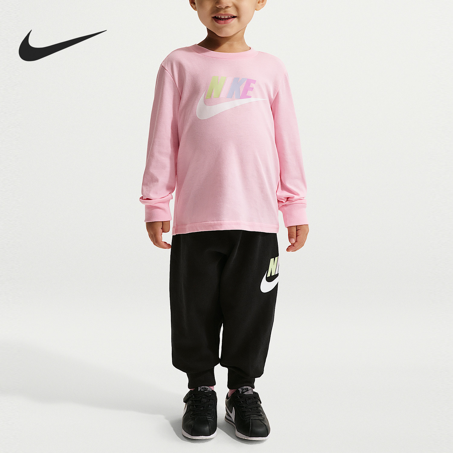 Nike/耐克官方正品2026春季款婴童圆领套头束脚套装IU5427-010,童装/婴儿装/亲子装,套装,淘宝优惠券,粉丝福利购,淘宝优惠卷