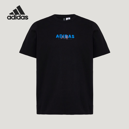 Adidas/阿迪达斯正品M GFX TEE3男士日常亲肤印花宽松T恤KU3148