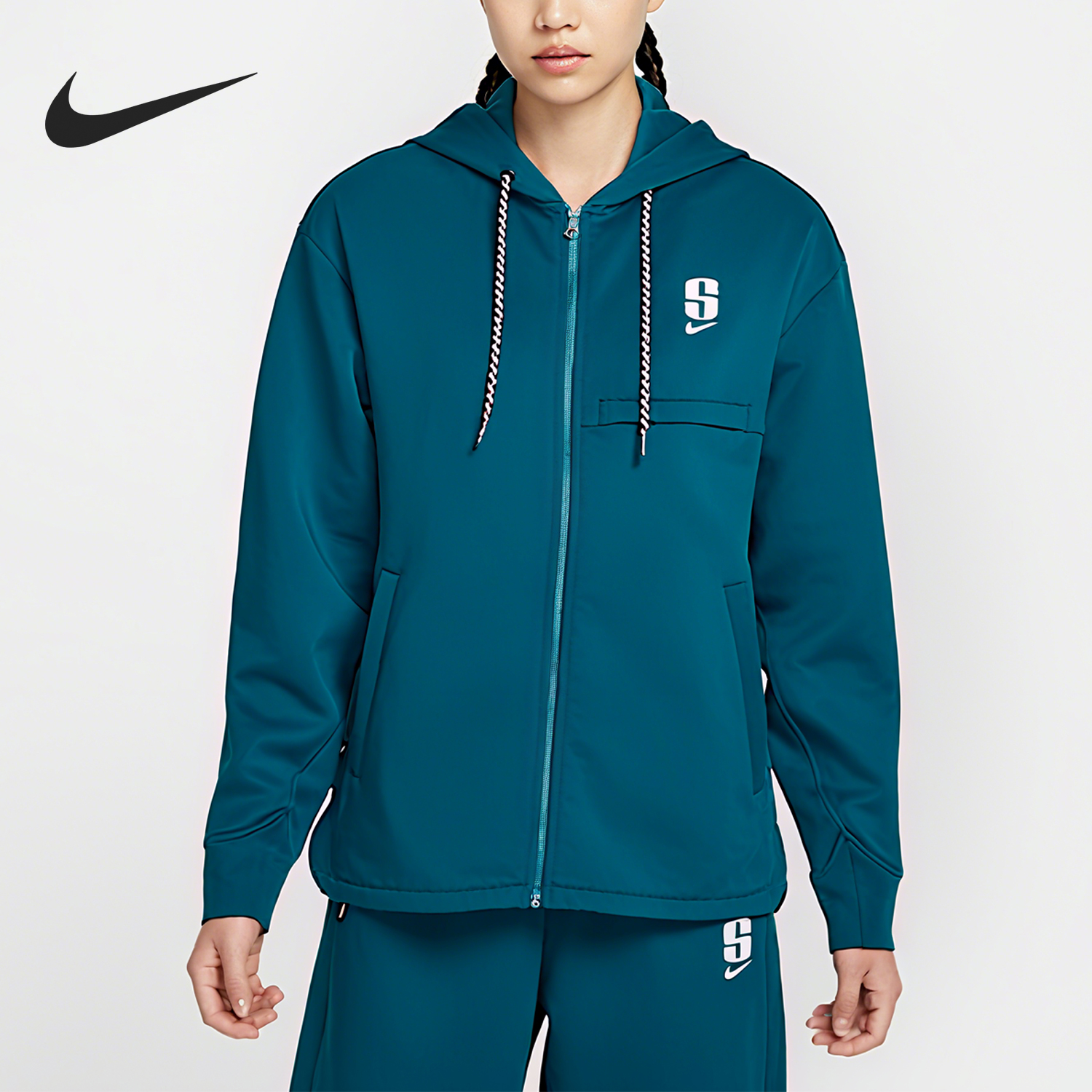Nike/耐克正品2025秋季款女士连帽休闲运动针织外套IH3917-415