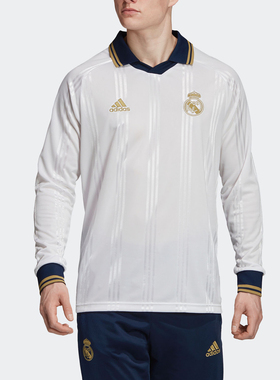 Adidas/阿迪达斯正品REAL ICONS TEEL男子足球皇马长袖T恤DX8698