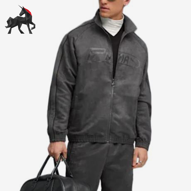 Puma/彪马正品牌字母拉链长袖夹克口袋休闲经典夹克外套632190-44
