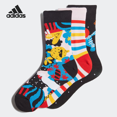 Adidas/阿迪达斯中筒袜三双装