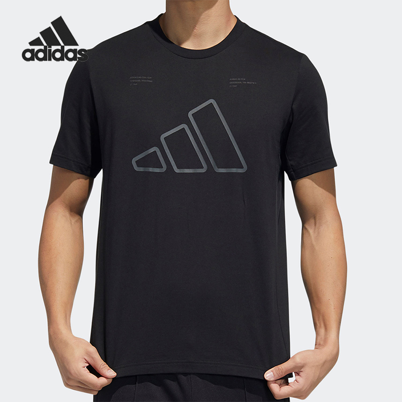 Adidas/阿迪达斯正品TECH GRAPHIC TEE男士透气针织短袖T恤GP0983