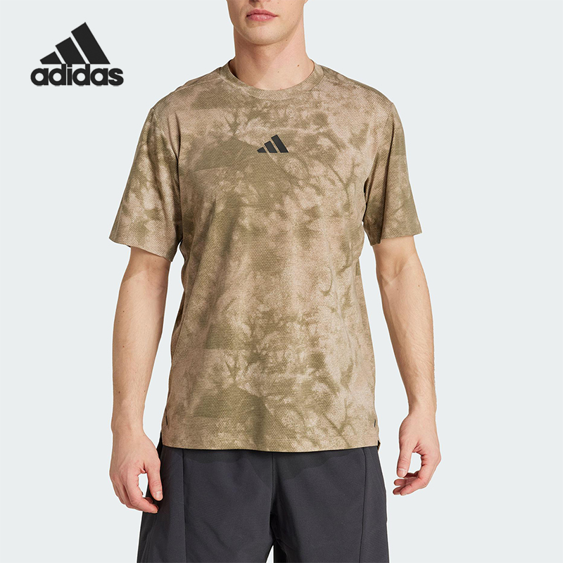 Adidas/阿迪达斯正品夏季男士圆领运动健身印花透气短袖JX6286