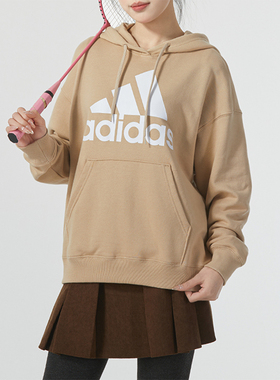 Adidas/阿迪达斯正品W BL FT O HD女士宽松连帽套头衫IR5448