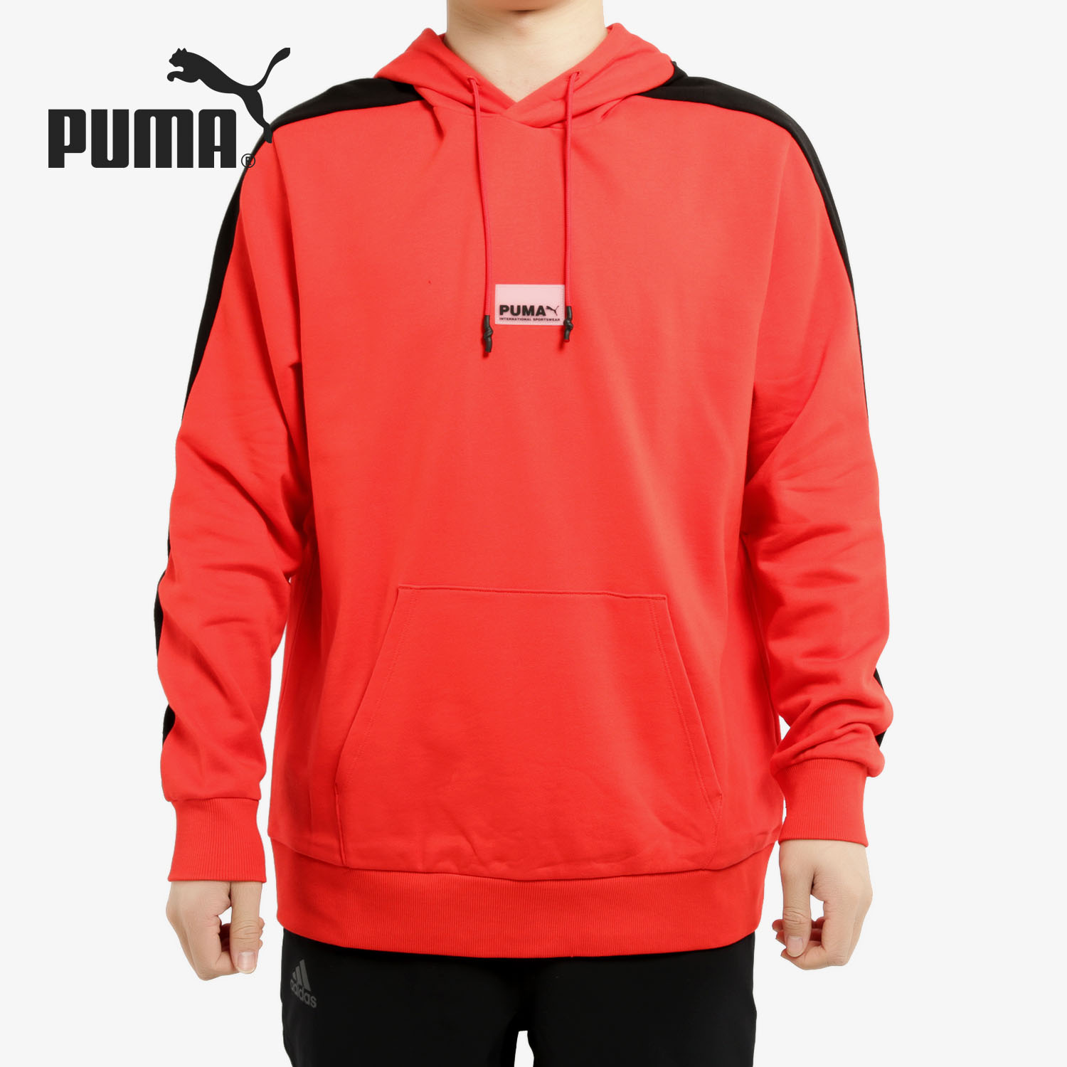 彪马男子经典抽绳连帽休闲卫衣