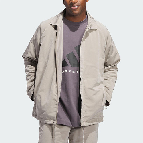 Adidas/阿迪达斯正品JACKET男女同款篮球宽松运动翻领外套JC7843