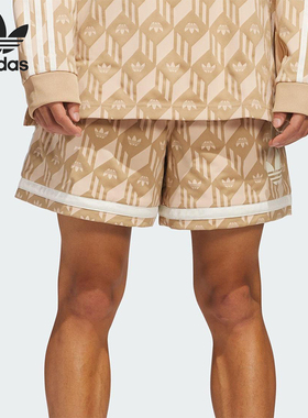 Adidas/阿迪达斯正品三叶草男女经典时尚印花休闲运动短裤JP0650