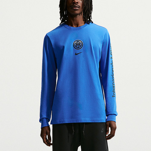 Nike/耐克正品春秋男士圆领针织宽松经典足球长袖T恤IO1984-438