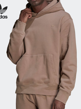 Adidas/阿迪达斯官方正品三叶草男子舒适连帽运动休闲卫衣 HN6932