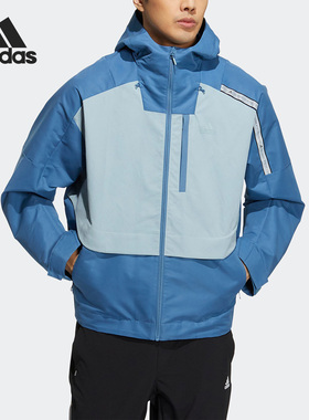 Adidas/阿迪达斯官方正品都市机能风男子运动健身连帽外套HM5166