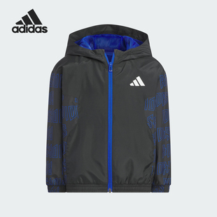 Adidas/阿迪达斯正品LK BTS AOP JKT儿童宽松梭织外套KC5986