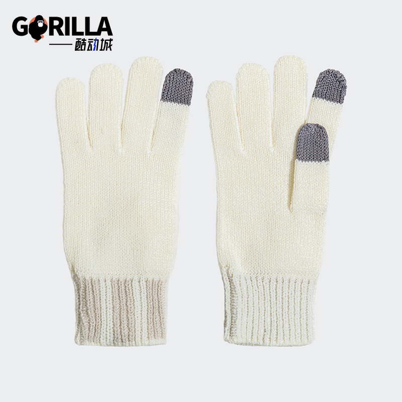 阿迪达斯男女保暖针织手套