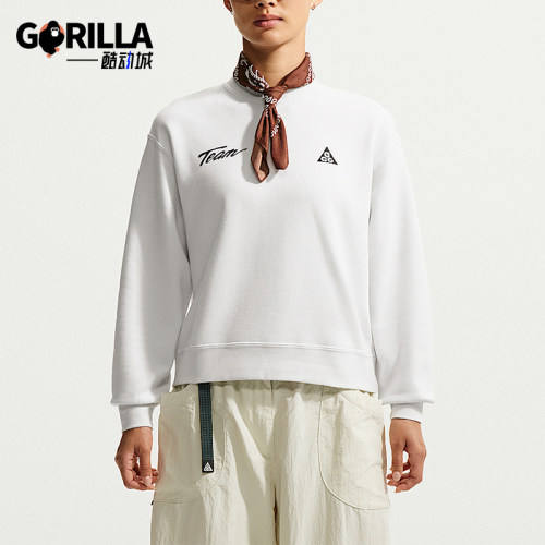 Nike/耐克正品新款女士宽松透气休闲圆领印花卫衣IU8169-121
