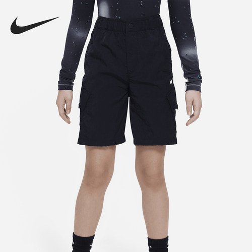 Nike/耐克大童梭织工装拉链短裤