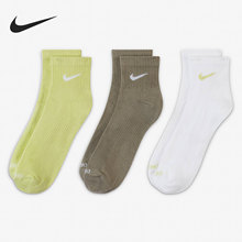 Nike/耐克官方正品男女多色运动袜训练休闲袜子三双装 SX6893-906