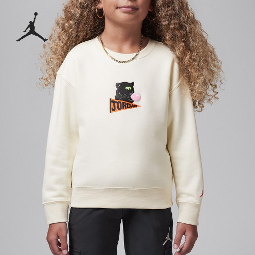 Nike/耐克正品JORDAN小童图案圆领休闲保暖卫衣IB5834-113
