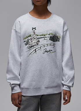 Nike/耐克正品Resort大童运动加绒圆领休闲宽松卫衣IQ9985-051