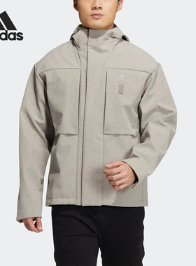 Adidas/阿迪达斯正品冬季新款男子加绒运动连帽外套HN8977