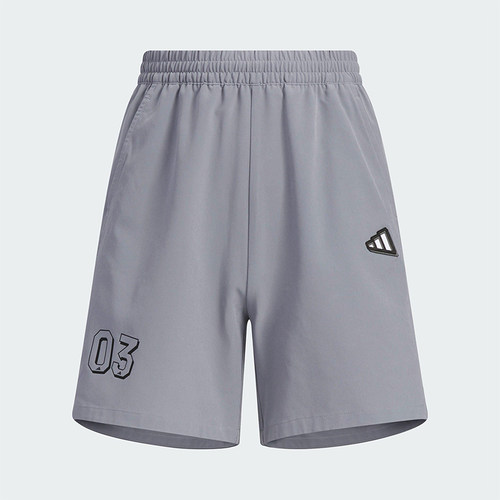 Adidas/阿迪达斯正品2025夏季儿童宽松经典梭织运动短裤JM3420