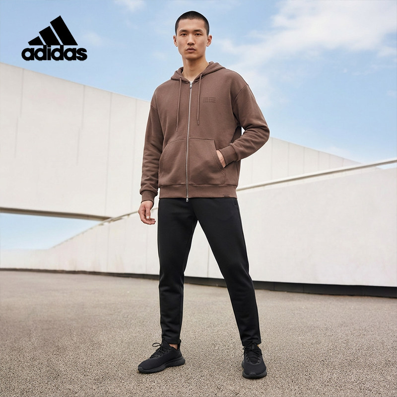 Adidas/阿迪达斯正品新款男子印花针织连帽休闲外套IS7427,运动服/休闲服装,运动茄克/外套,淘宝优惠券,粉丝福利购,淘宝优惠卷
