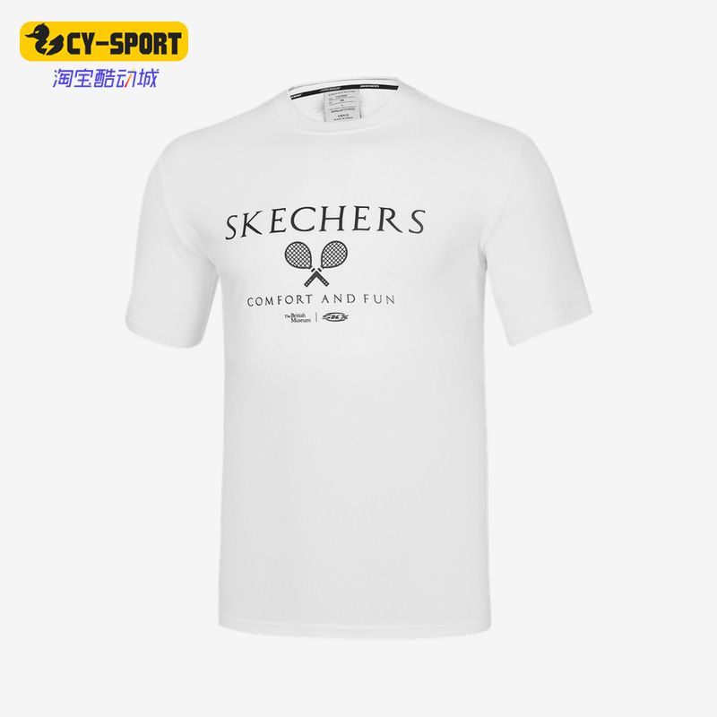 Skechers/斯凯奇正品夏季新款男女运动休闲透气短袖T恤 P122U001
