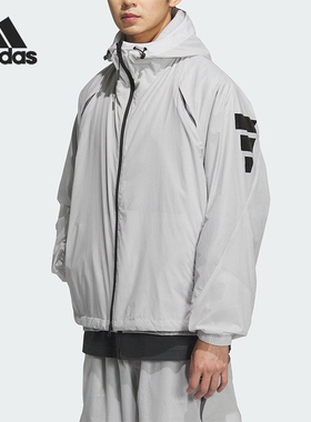 Adidas/阿迪达斯正品新款男士经典运动连帽梭织宽松外套JM6232