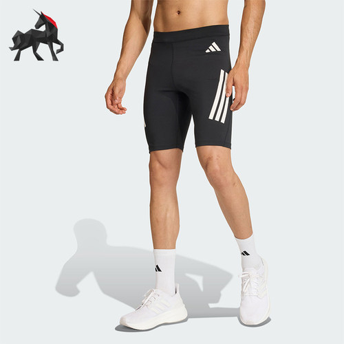 Adidas/阿迪达斯正品夏季男士休闲跑步紧身运动弹力短裤JZ2478