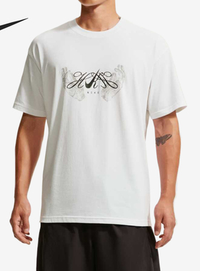 Nike/耐克正品男士落肩宽松透气休闲印花短袖T恤JF5954-100