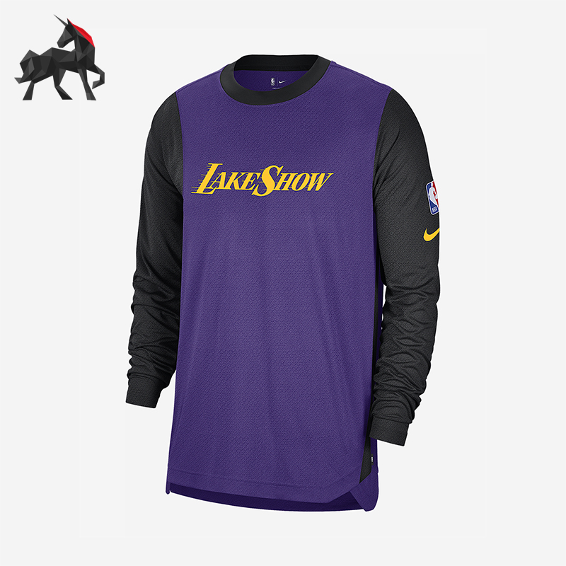 Nike/耐克正品Dri-FIT NBA男士拼接宽松训练长袖FZ0099-504