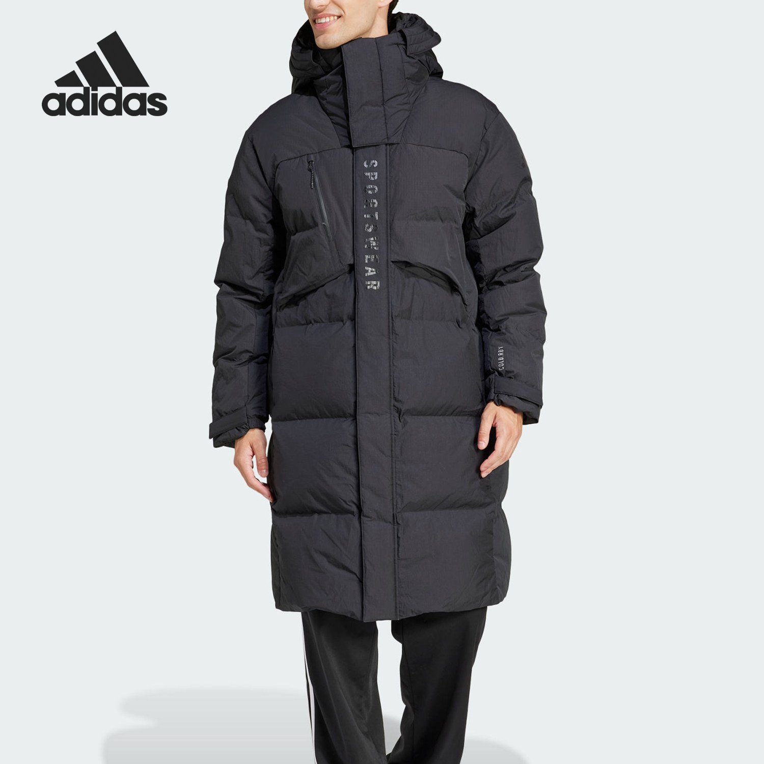 Adidas/阿迪达斯官方正品新款男士时尚抗风保暖长款羽绒服JM4605