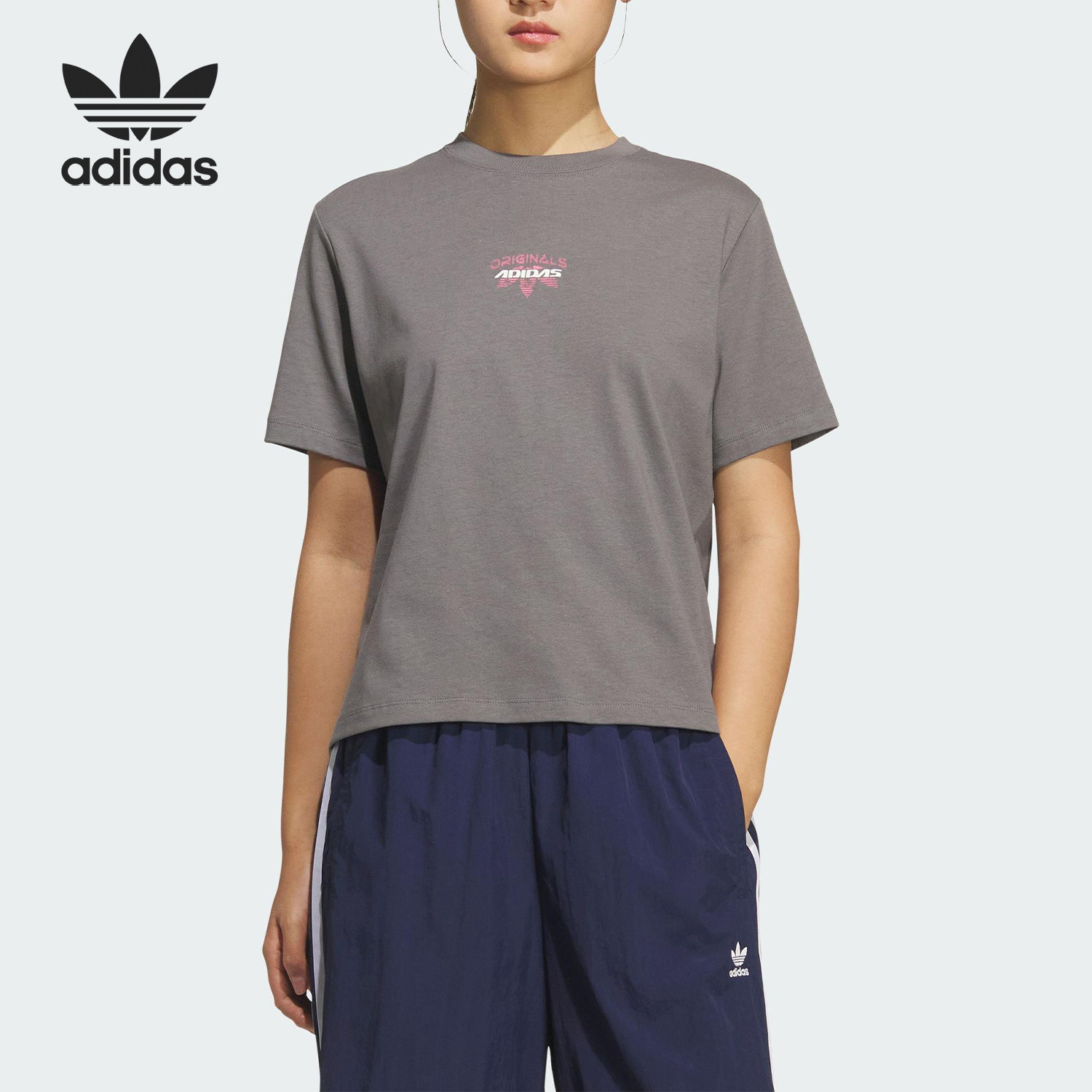 Adidas/阿迪达斯官方正品三叶草女士宽松休闲运动透气短袖KG6681,运动服/休闲服装,运动T恤,淘宝优惠券,粉丝福利购,淘宝优惠卷