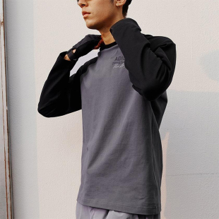 男女同款 2025新款 休闲拼接宽松圆领T恤JZ0115 阿迪达斯正品 Adidas