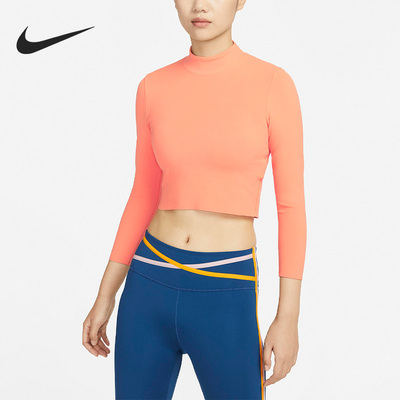 Nike/耐克正品当季健身服高领女子短款长袖T桖 DR2204-104