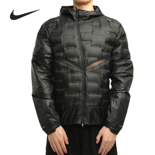 Nike/耐克男子跑步运动拒水防风薄款连帽羽绒服 CU7793