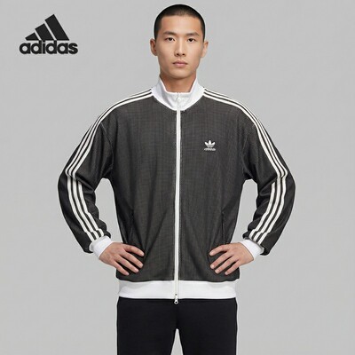 Adidas/阿迪达斯正品三叶草男士宽松三条纹休闲外套KC2619