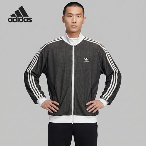 Adidas/阿迪达斯正品三叶草男士宽松三条纹休闲外套KC2619