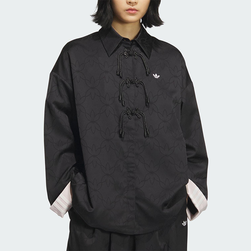 Adidas/阿迪达斯正品2025 三叶草女士新中式透气经典外套KB6407