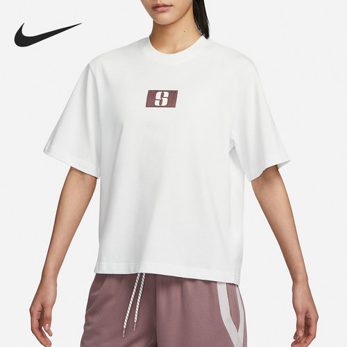 Nike/耐克正品夏季女士圆领印花休闲运动短袖T恤FJ2703-121