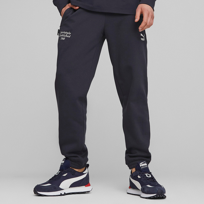 Puma/彪马正品2025男士加绒针织刺绣中腰运动长裤625311-16