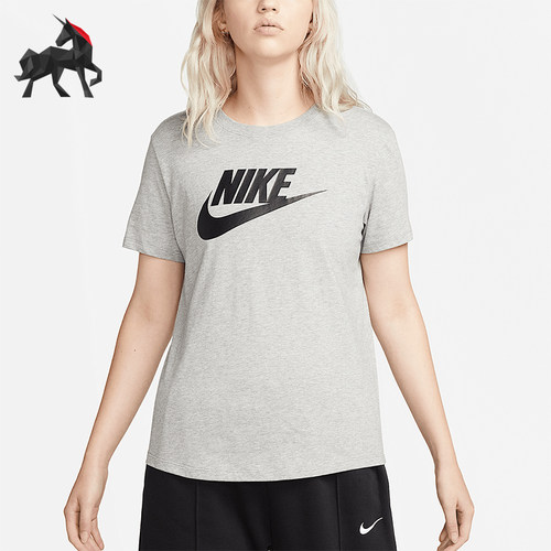 Nike/耐克正品女士印花圆领经典运动透气舒适短袖T恤DX7906-063