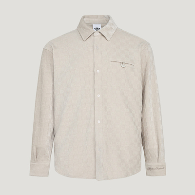 Adidas/阿迪达斯正品三叶草男士时尚经典翻领休闲长袖衬衫KU5614