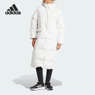 连帽羽绒服IK3158 冬季 女子户外长款 新款 Adidas 阿迪达斯官方正品