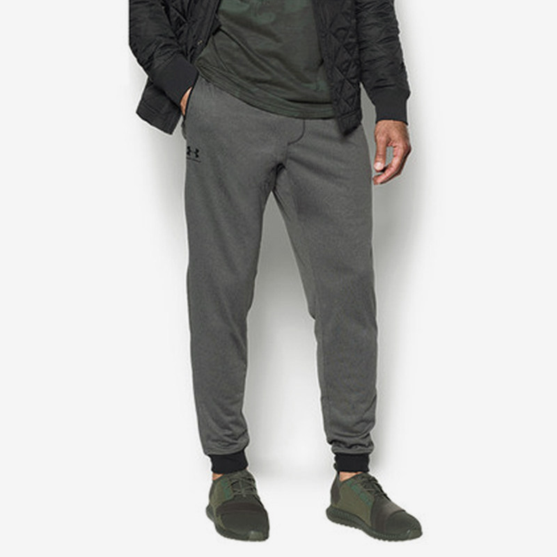 UA/安德玛正品2025新款男士复古系带柔软束脚加绒长裤1290261-090