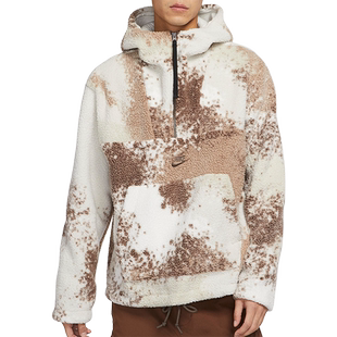 Nike/耐克官方保暖宽松男子羊羔毛连帽运动卫衣 DD5010-072