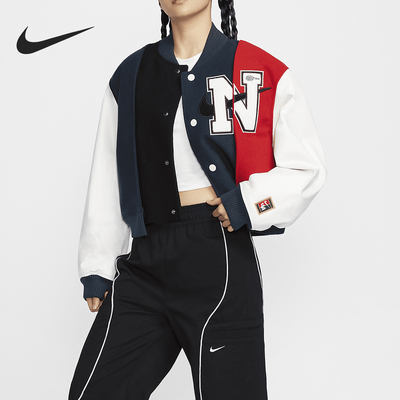 Nike/耐克正品Oversize男士拼接运动复古夹克外套FZ0281-010