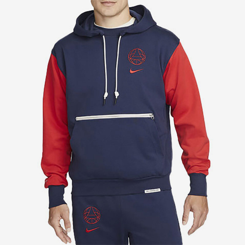Nike/耐克正品男士拼色Logo图案印花长袖连帽卫衣DV4934-410